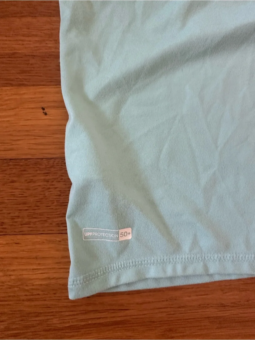 Quiksilver Light Aqua Short Sleeve Tee with Navy Logo